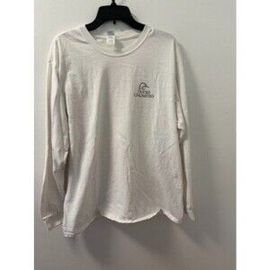 Ducks Unlimited 80 Years of Conservation Mens L White T-Shirt Sleeve Shirt Men